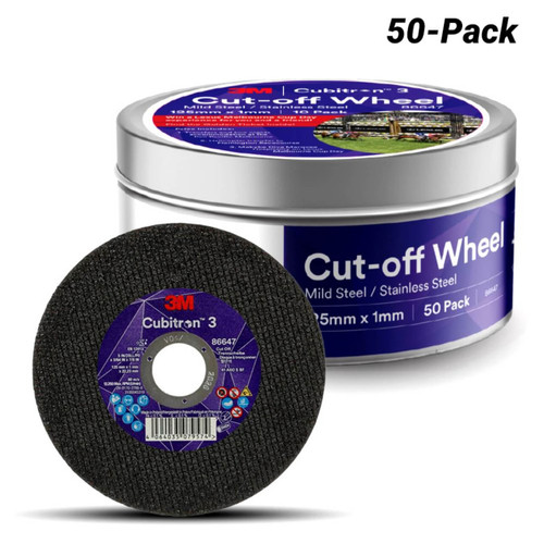 3M Cubitron 3 Tin (Includes 50x Cubitron 3 125mm 1mm Cutting Discs)