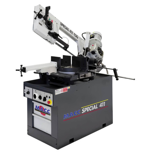 Macc Bandsaw 300mm Cap Swivel Head Dual Mitre 2 Speed 415V 3PH Hyd Downfeed