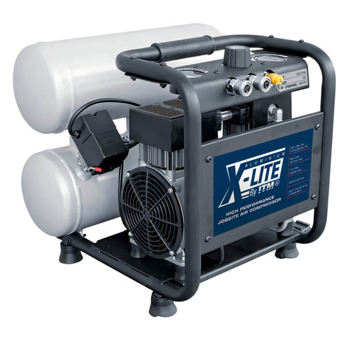 ITM X-Lite Air Compressor Silent 2Hp Aluminium Twin Tank 16L Fad 125L/Min