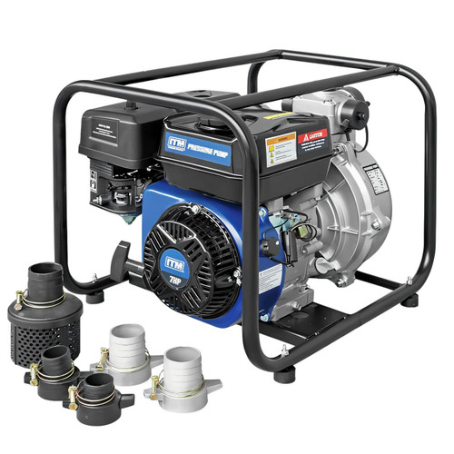 ITM Water Pressure Pump Petrol Twin Impeller 7Hp 50mm 17000 L/H