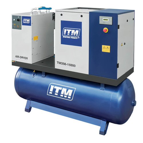 ITM Air Compressor Rotary Screw With Dryer, 3 Phase, 15Hp, 500L, Fad 1620