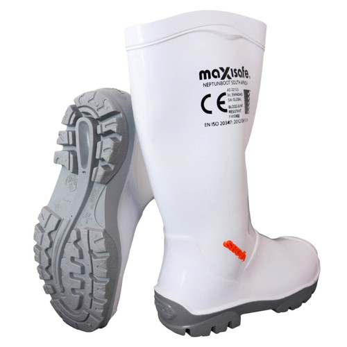 Shova White Non-safety Gumboot inc Anti Bacterial Treatment Size 7