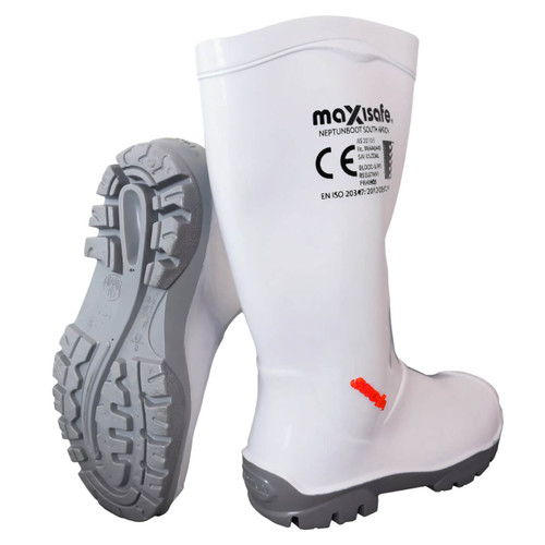 Shova White Non-safety Gumboot inc Anti Bacterial Treatment Size 10
