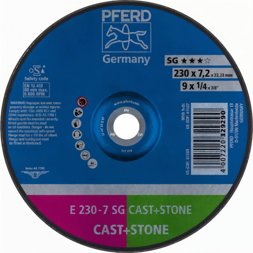 Pferd C24Q SG 230x7x22 Masonry DC Grinding Disc