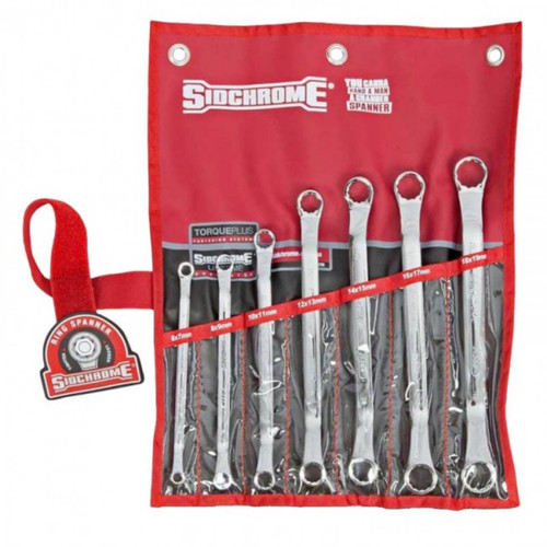Sidchrome Spanner Set Ring Metric 7pce