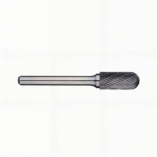 Alpha 3/32x7/16 Cylindrical Ball Nose Carbide Burr 1/8 Shank