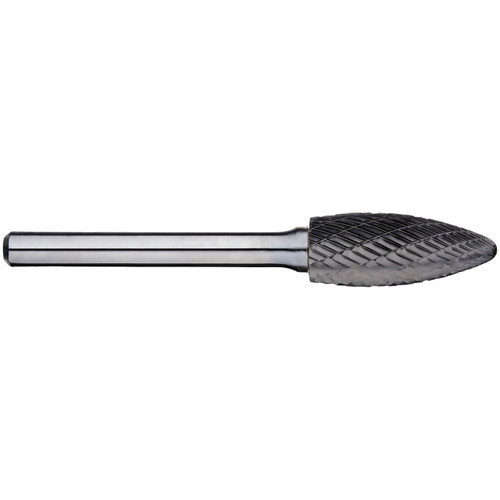 Alpha 8x19mm Flame Shape Carbide Burr 6mm Shank