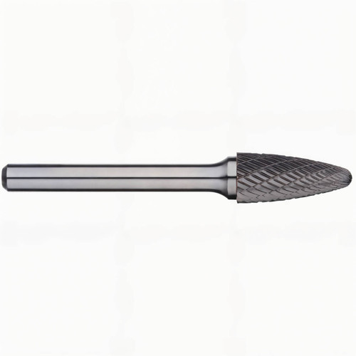 Alpha 1/2in Tree Radius Nose Carbide Burr, 1/4in shank