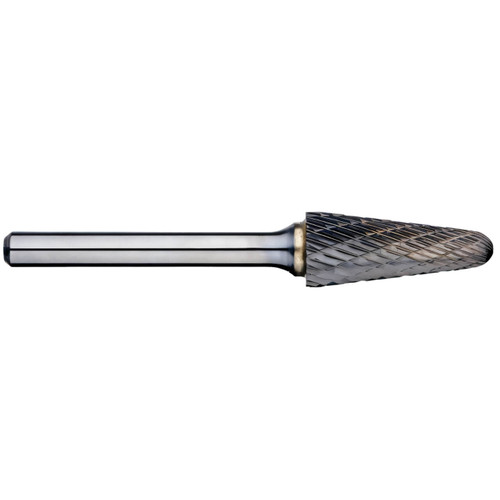 Alpha 9.5x27mm Tapered Ball Nose Carbide Burr 6mm Shank