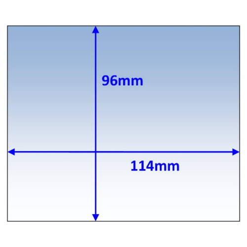 Clear Outer Lens 114x96mm suit WIA BlueFX 10pk