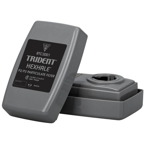 Trident Hexhale Hard Case P2/P3 Particulate Filter w/ Nuisance Level Organic Vapour & Acid Gas Relief