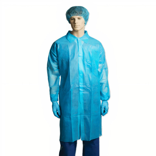 Bastion Blue Polypropylene Labcoat No Pocket