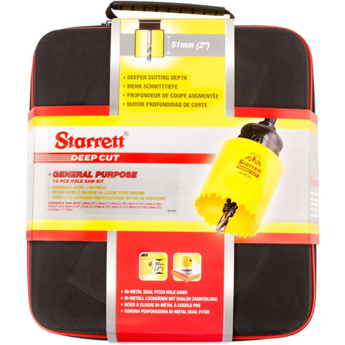 Starrett Bi-Metal Deep Cut 6 13pc Holesaw Kit