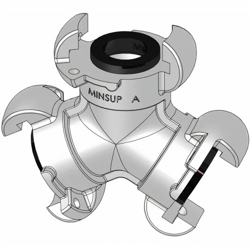 Minsup A Type Claw Coupling Standard Seal 500PSI SG Iron Three Way Union
