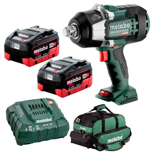 Metabo SSW 18 LTX 1750 BL 5.5 SB K 18V 3/4” Impact Wrench Kit 1750Nm