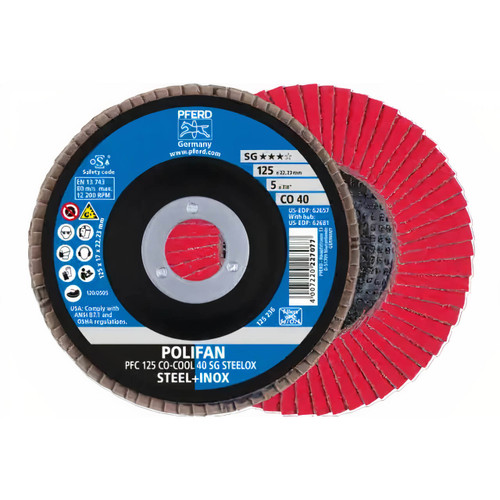 Pferd PFC 125mm 40g Co-Cool SG Steelox Flap Disc