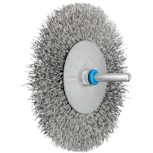 Pferd 100x10x6mm Shaft Mounted Crimped S/Steel Inox Wire Brush