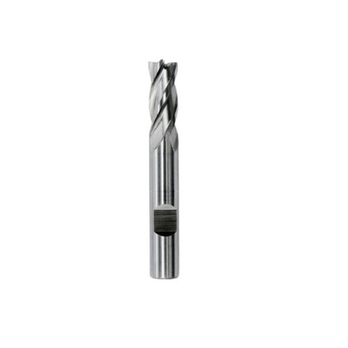 Bordo Long Flatted Plain Shank HSS Cobalt End Mill 8mm