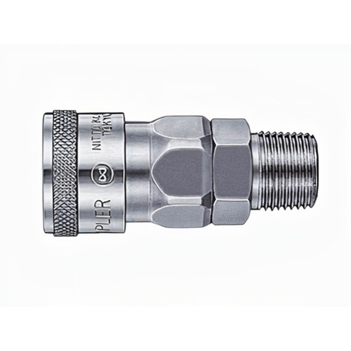 Nitto Stainless Hi-Cupla Std 1/2” Socket Male Coupler NC40SMSUS