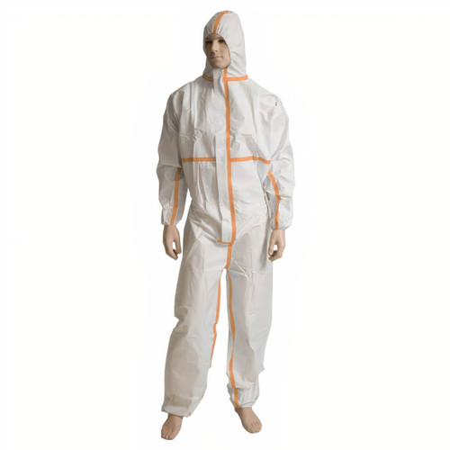 Bastion White Microporous Type 4/5/6 Disposable Coveralls