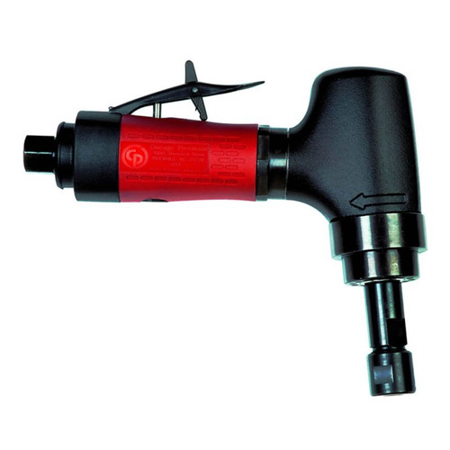 Chicago Pneumatic Heavy Duty Angle Head Die Grinder 1/4” / 6.35mm Collet Capacity 500W Rear Exhaust 20000 rpm