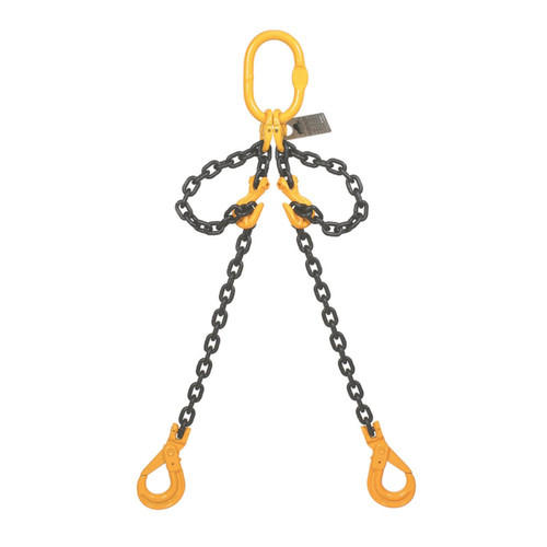 Beaver Grade 80 Double Leg Sling With Clevis Self Locking Hook 7mm x 1m