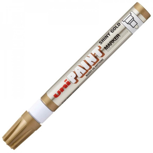 Uniball PX20 2.8mm Medium Bullet Paint Marker Shiny Gold