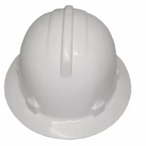 3M HH40 Wide Brim Hard Hat Non-Vented ABS Type 1 With Polycarbonate Lamp Bracket  Reflective Tape 2  White
