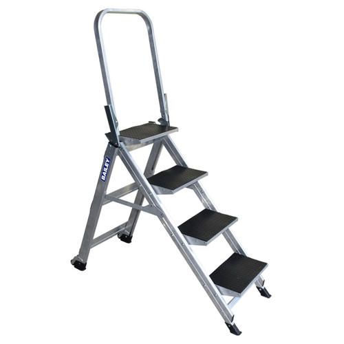Bailey Stairway Ladder 4 Step With Safety Rail
