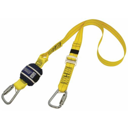 3M Dbi-Sala Force2 Adjustable Shock Absorbing Webbing Lanyard Single Tail Yellow Z11204545