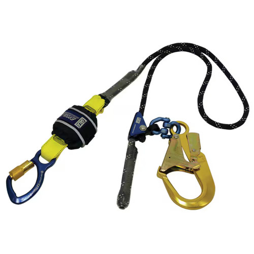 3M Dbi-Sala Force2 Cut Resistant Adjustable Shock Absorbing Kernmantle Rope Lanyard Single Tail Z11206119CR