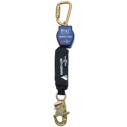 3M Dbi-Sala Nano-Lok Self Retracting Lifeline With Anchor Carabiner Kevlar Fiber Web 6ft 3101523