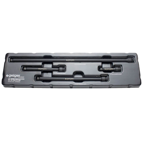 Geiger 3/8” Dr Impact Wobble Extension Bar Set 4 Pce