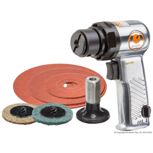 Geiger 2-5'' Disc Sander with Adaptor, Backing Pad and Discs