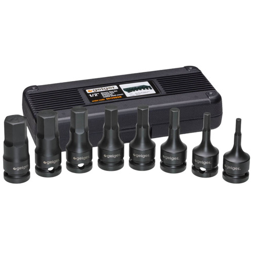 Geiger 1/2” Drive Metric Hex Bit Set