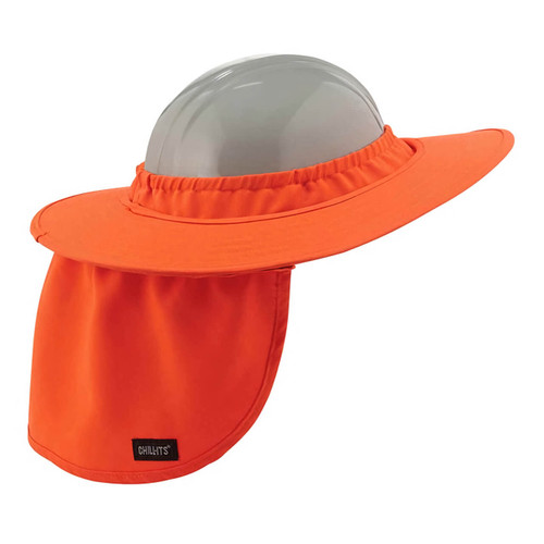 Ergodyne Chill-Its 6660 Brim Hard Hat With Neckflap Orange Universal