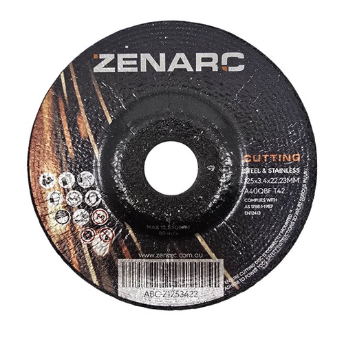 Zenarc 125x3.4x22mm DC Cutting Disc
