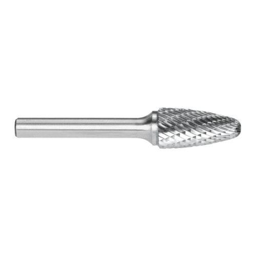 Alpha Silver Series 3/8x3/4 Tree Radius End Carbide Burr 1/4 Shank