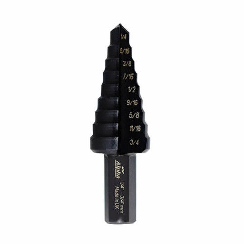 ThunderMax Step Drill Straight Flute 1/4in -3/4in Imperial