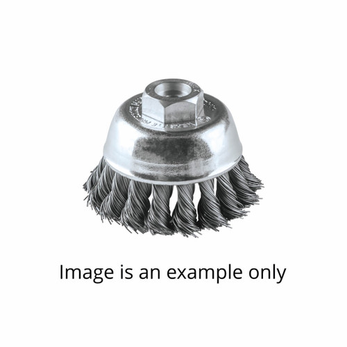 Union 75mm 316 S/S Twist Knot Cup Brush 0.35mm Wire M14x2