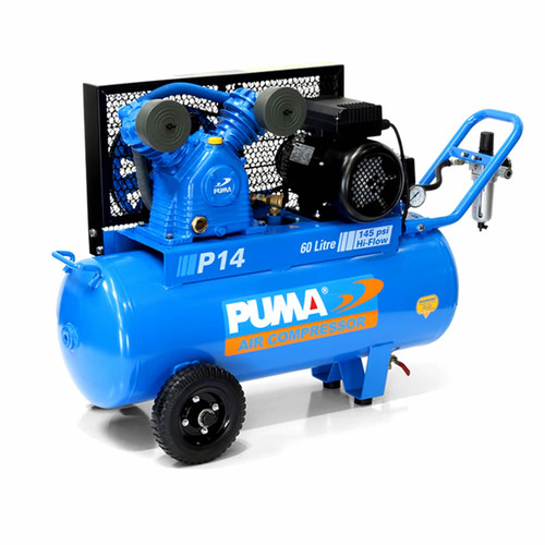 Puma P14 240V Air Compressor 2.2HP 60L 210L/min FAD