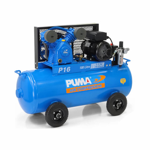 Puma P16 240V Air Compressor 2.2HP 100L 240L/min FAD