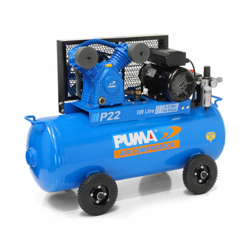 Puma P22 240V Air Compressor 3.2HP 100L 350L/min FAD