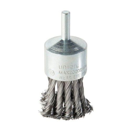 Union Twist Knot End Brush Stainless Steel 20mm x 6mm Shank