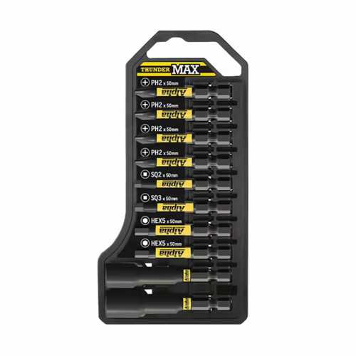 Alpha ThunderMax 10 Piece Impact Driver Bit Set