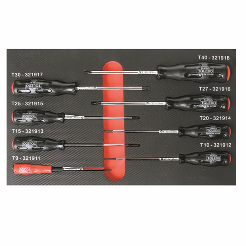 Toledo Screwdriver Set T-Proof Torx 9Pc