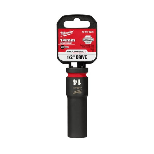 Milwaukee Shockwave 14mm x 1/2 Dr Deep 6pt Impact Socket Metric