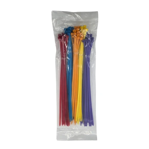 Zenarc Cable Tie Mixed Colour 300mm x 4.8mm 100pk