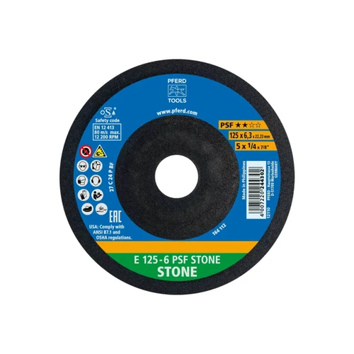 Pferd C24P PSF 125x6.3x22 Masonry DC Grinding Disc