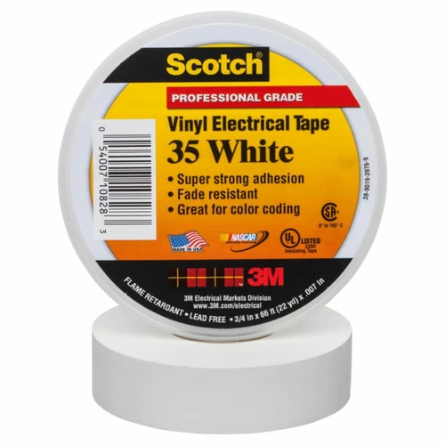 3m Scotch Vinyl Electrical Tape 35 19mm x 20m White